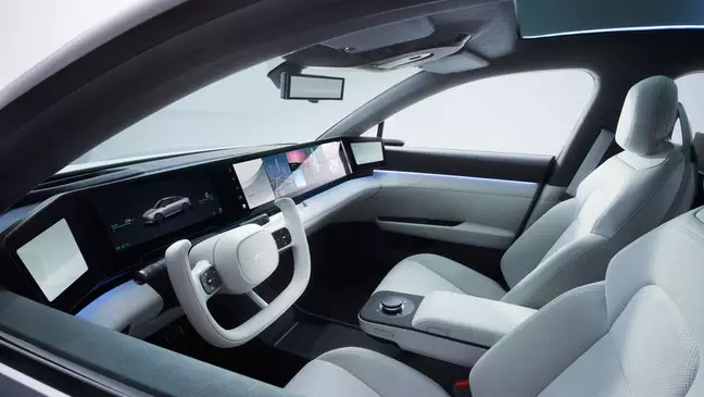 Sony na CES 2023 - carro interior.