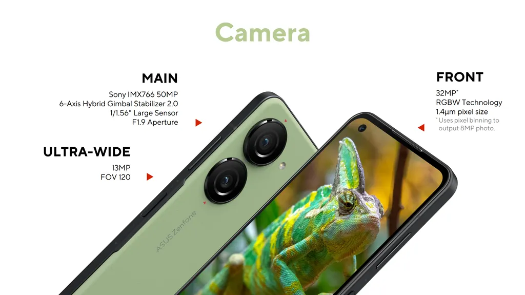 Zenfone 10 - câmeras.